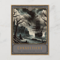 Connecticut | Gothic Art Postcard