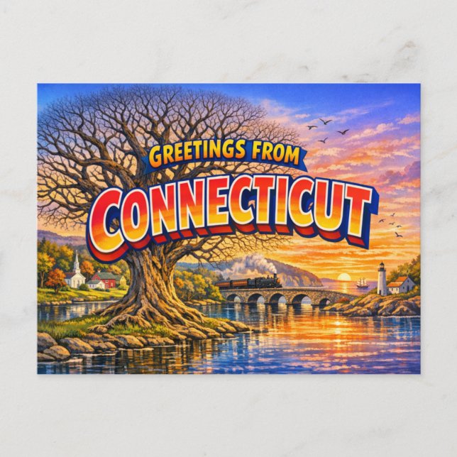 Connecticut Greetings Postcard  (Front)