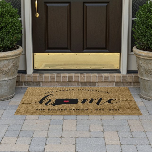 Connecticut Home State Personalized Doormat (Creator Uploaded)
