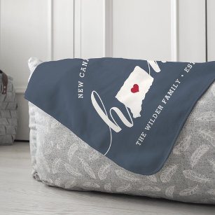 Connecticut Home State Personalized Sherpa Blanket