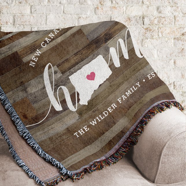 Connecticut Home State Personalized Wood Look Throw Blanket (Creator Uploaded)