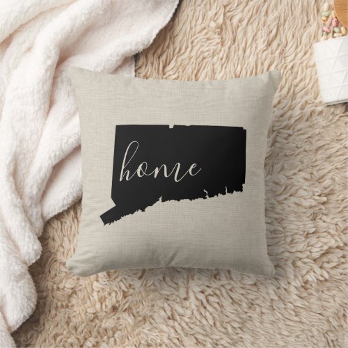Connecticut Home State Throw Pillow