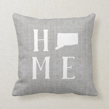 Connecticut Home State Throw Pillow by coffeecatdesigns at Zazzle