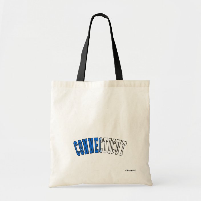 Connecticut in State Flag Colors Tote Bag