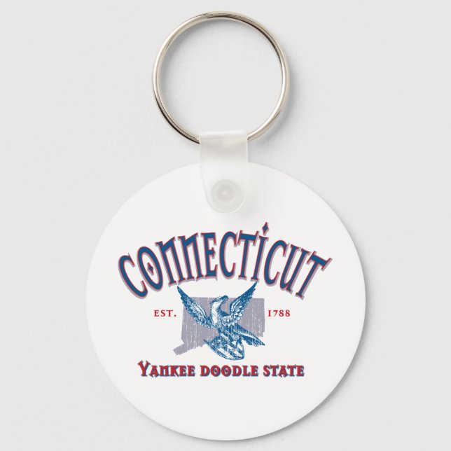 Connecticut Keychain (Front)