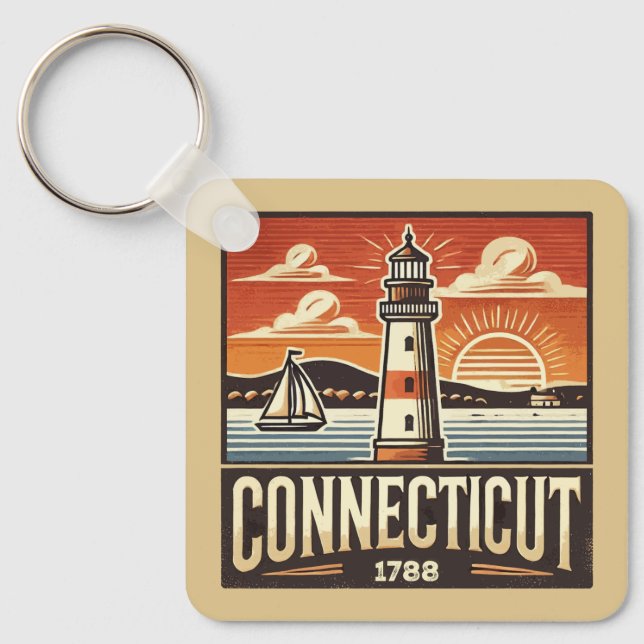 Connecticut Keychain (Front)