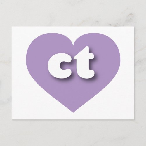 Connecticut lavender heart _ I love ct Postcard