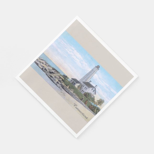 Connecticut Lighthouse  Napkins (Corner)