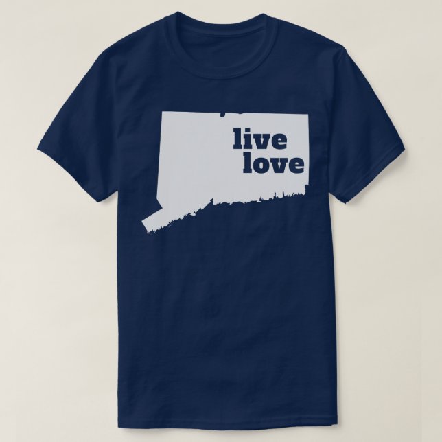 Connecticut Live Love Connecticut TShirt (Design Front)