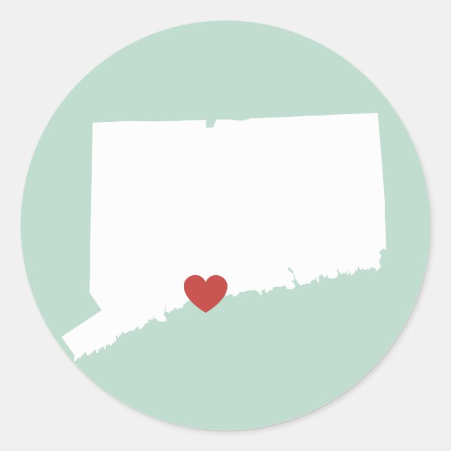 Connecticut Love - Customizable Sticker (Front)