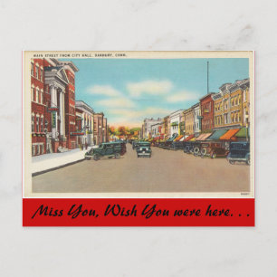 Connecticut, Main Street, Danbury Postcard