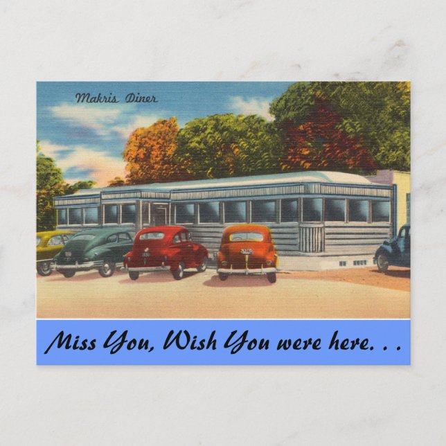 Connecticut, Makris Diner Postcard (Front)