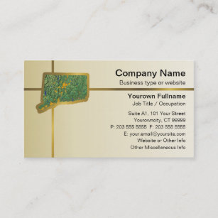 Connecticut Map Business Card
