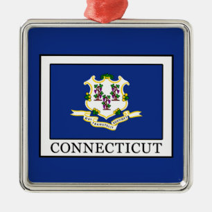 Connecticut Metal Ornament