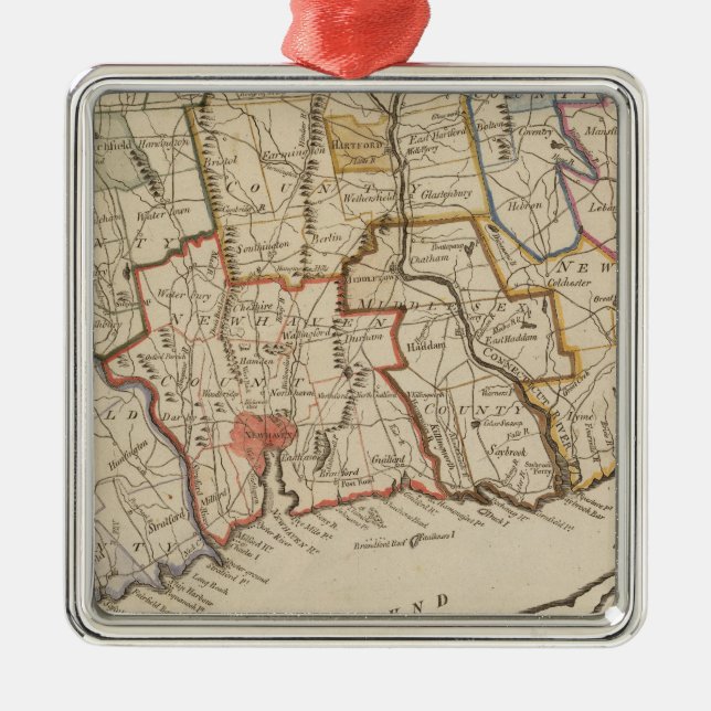 Connecticut Metal Ornament (Front)
