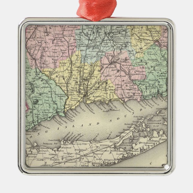 Connecticut Metal Ornament (Front)