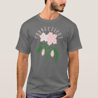 Connecticut MountainLaurel Pink State Flowers Over T-Shirt