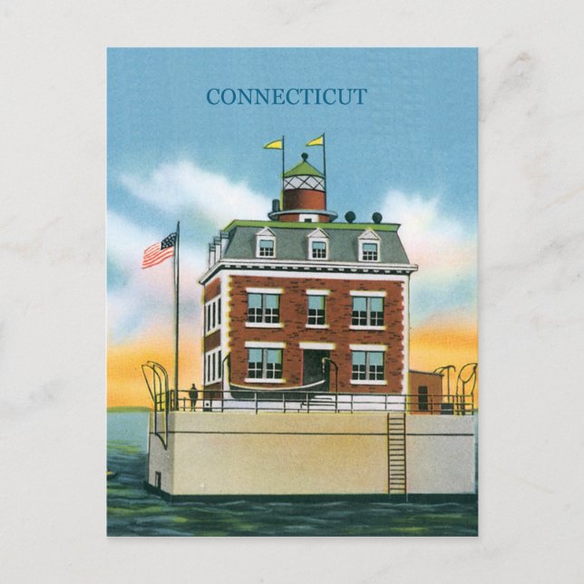 Connecticut New London Ledge Light Postcard (Front)
