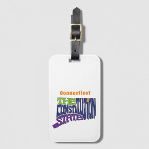 Connecticut Nickname Word Art Luggage Tag