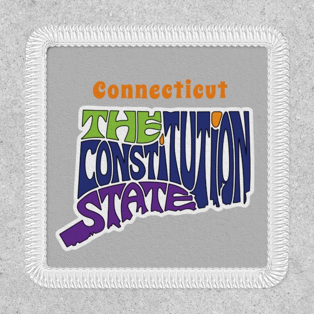 Connecticut Nickname Word Art Patch (Front)