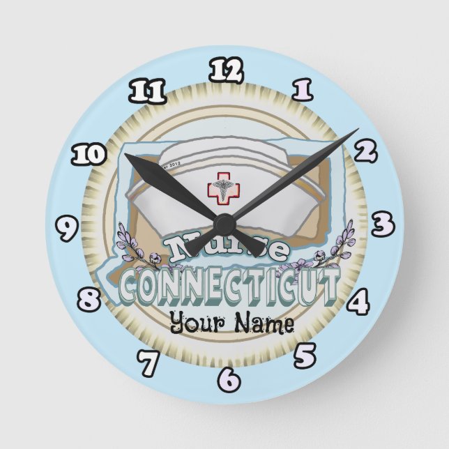 Connecticut Nurse Round Clock (Front)