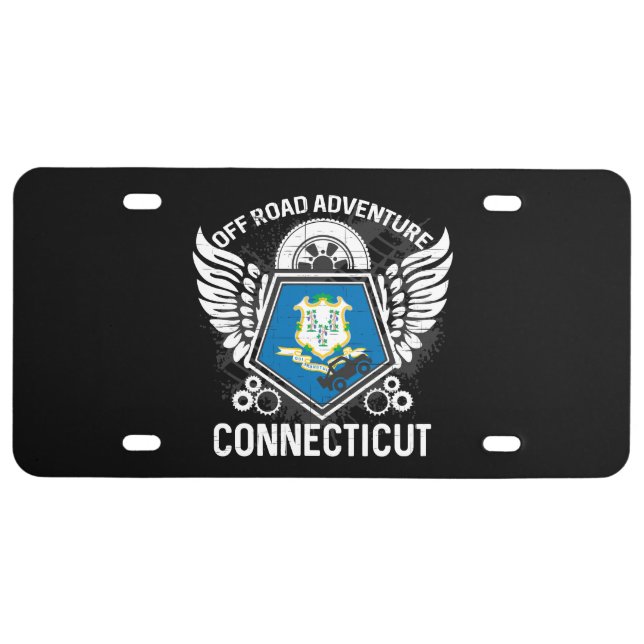 Connecticut Off Road Adventure 4x4 Trails Mudding License Plate (Front)