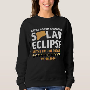 Connecticut On The Path Of Totality Solar Eclipse  Sweatshirt