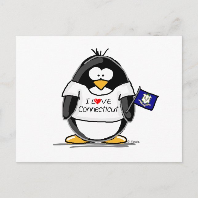 Connecticut Penguin Postcard (Front)