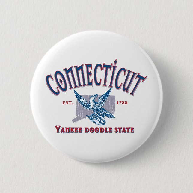 Connecticut Pinback Button (Front)