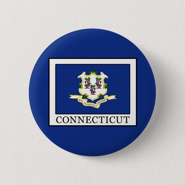 Connecticut Pinback Button (Front)