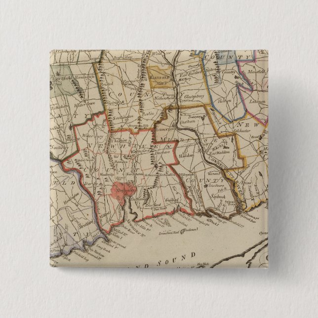 Connecticut Pinback Button (Front)