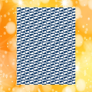 Connecticut Pop Art Pattern Blue White Postcard