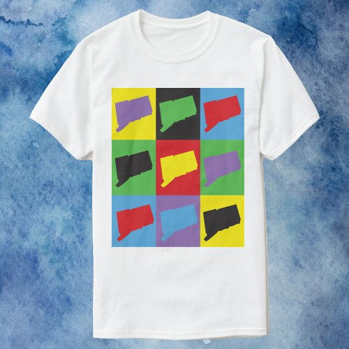 Connecticut Pop Art Pattern T_Shirt