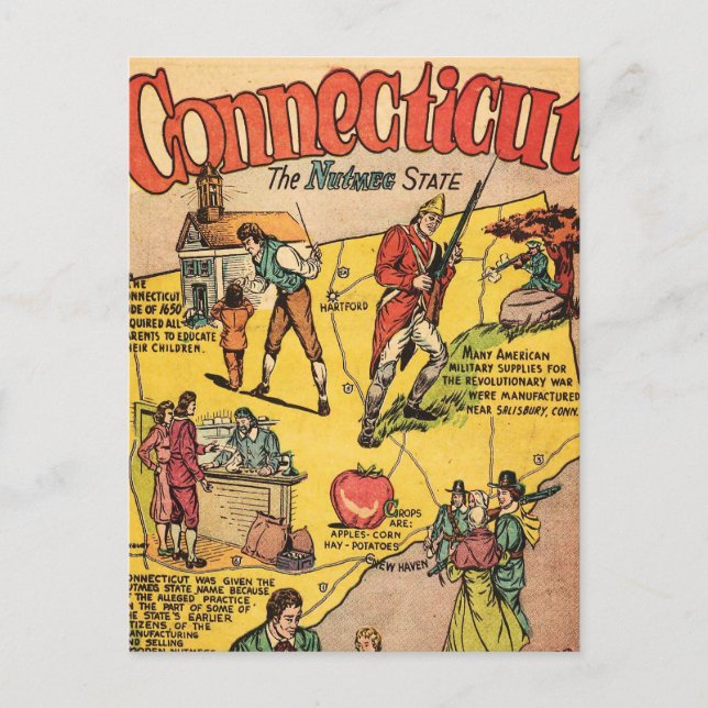 Connecticut Postcard (Front)