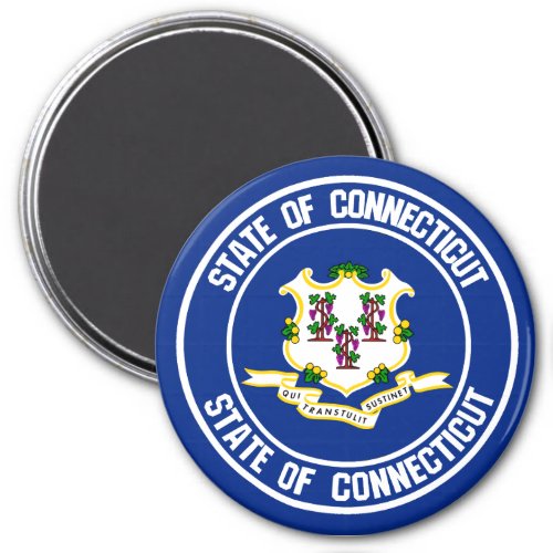 Connecticut Round Emblem Magnet