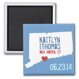 Connecticut Save the Date - Customizable City Magnet