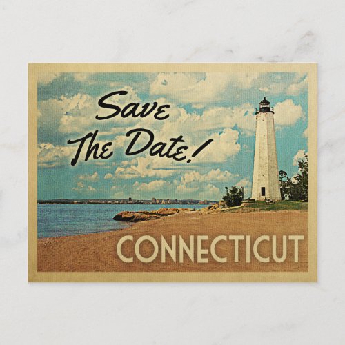 Connecticut Save The Date Vintage Postcards