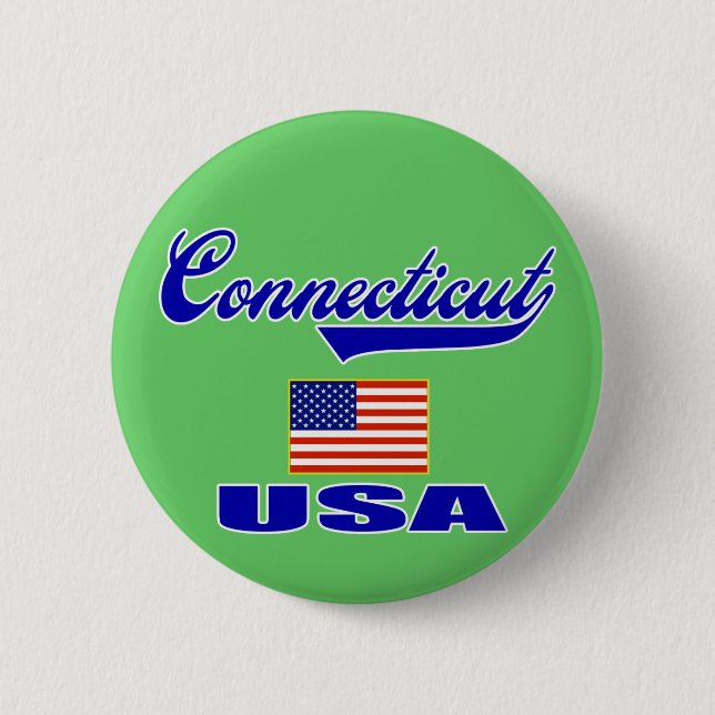 Connecticut Script Button (Front)