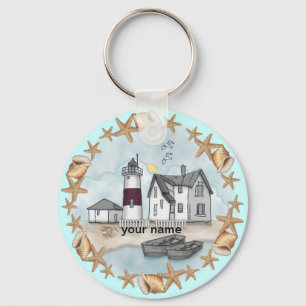 Connecticut Shells Lighthouse keychain