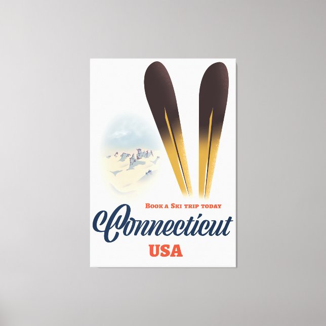Connecticut ski canvas print (Front)