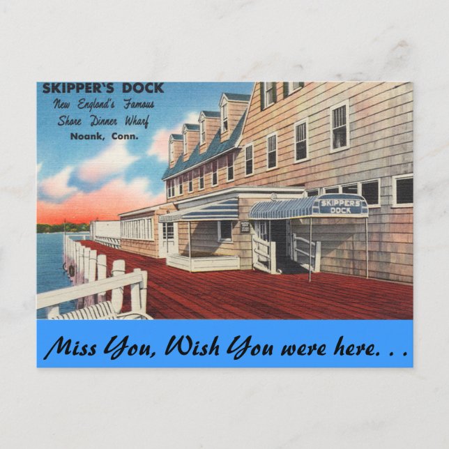 Connecticut, Skipper's Dock Postcard (Front)