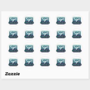 Connecticut, Sperm whale, Classic Round Sticker
