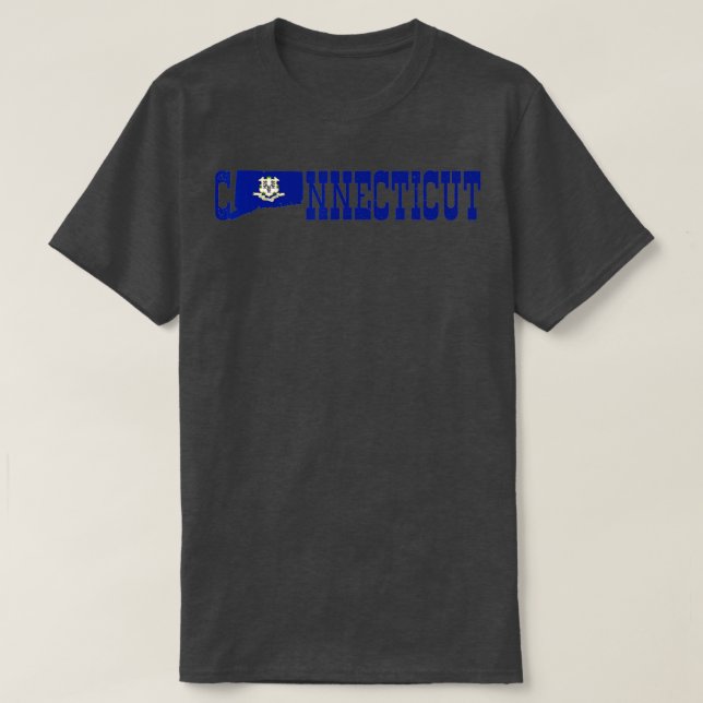 Connecticut State and Connecticut Flag Pride for C T-Shirt (Design Front)