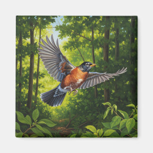Connecticut State Bird American Robin Magnet