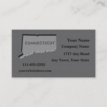 Connecticut State Business Card  Carved Stone Look by dbvisualarts at Zazzle