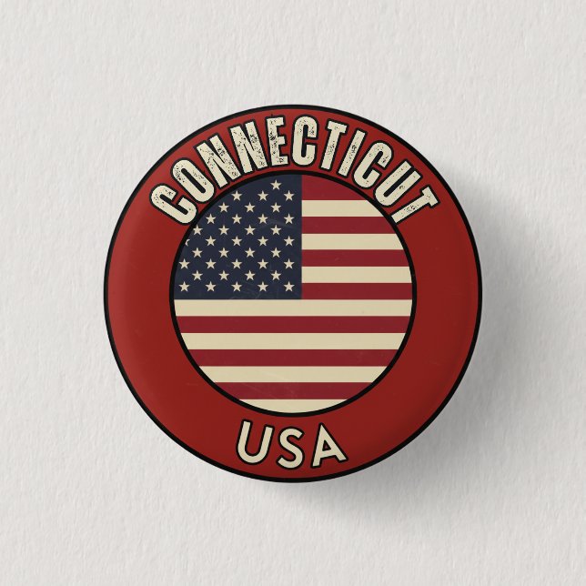Connecticut State Button (Front)