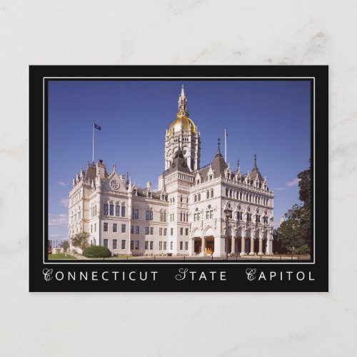 Connecticut State Capitol building in Hartford Postcard
