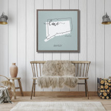 Connecticut State Dog Lover Canvas Print