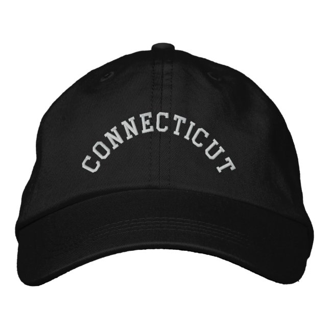 Connecticut State Embroidered Baseball Hat (Front)