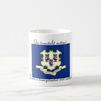 Connecticut State Flag and Motto 11 oz Mug